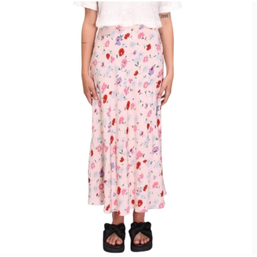 Samsøe Samsøe Alsop Pink Floral Skirt Sz M